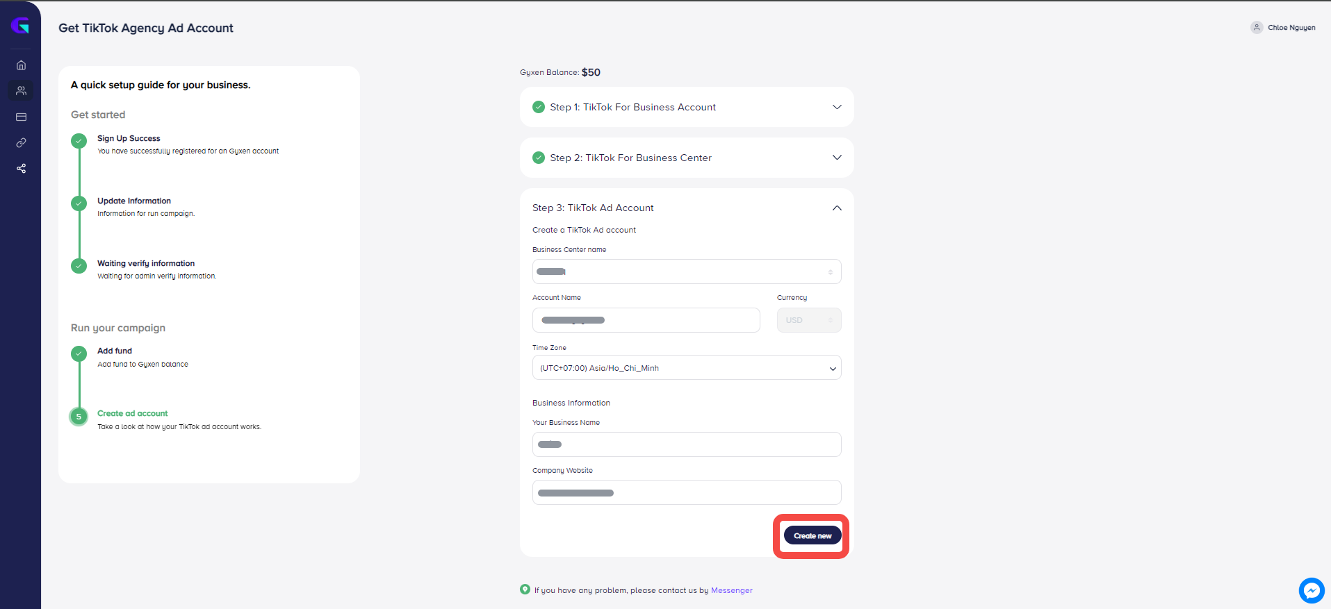 Step 6 — Link TikTok Business account