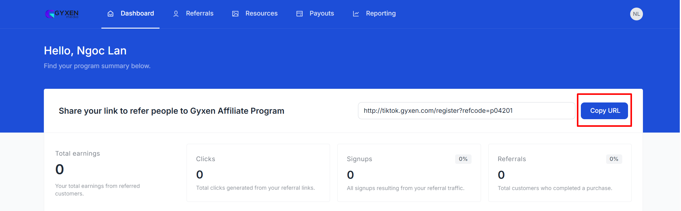 Affiliate program step 2