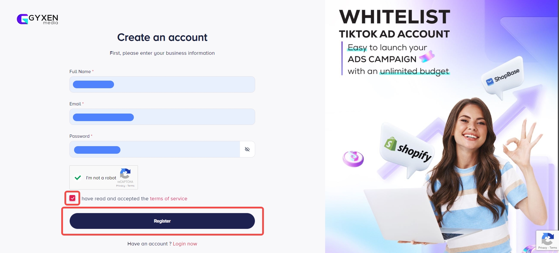 Step 1 — Register on AdBox