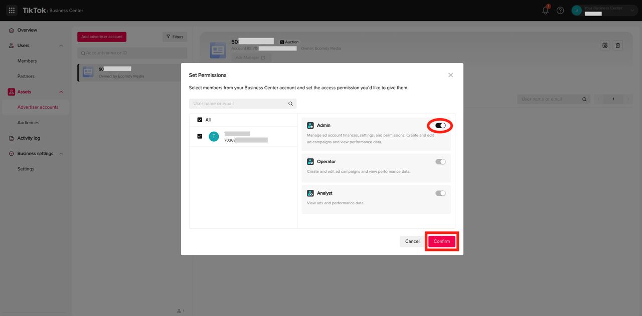 Access ad account